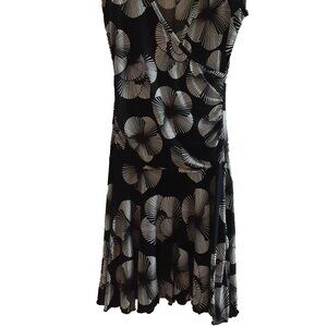 tempted hearts stretchy summer party floral mini dress v neck easy care size s